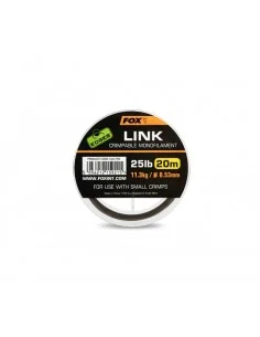 FOX Edges Link Trans Khaki Mono 20m монофил за поводи и кримпване  - Шок лидер, ледкор, флуорокарбон, поводи  - Fox