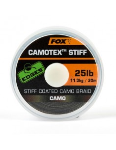 Fox Camotex Stiff 20m повод с покритие  - Шок лидер, ледкор, флуорокарбон, поводи  - Fox