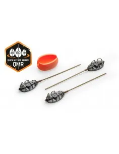 Mivardi Method Feeder set QMR Grip L long (30g + 40g + 50g + mould) комплект метод фидер хранилки с преса  - Фидер хранилки и...