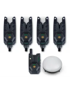 Sonik HeroX Bite Alarm Set 4+1 сигнализатори с лампа  - Сигнализатори и аксесоари  - Sonik Sports