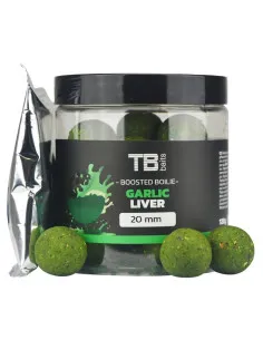 TB Baits Boosted Boilie Garlic Liver 120 g - 20 mm протеинови топчета с дип  - Протеинови топчета  - TB Baits