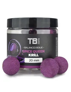 TB Baits Balanced Boilie + Atractor Spice Queen Krill 100 gr - 16 mm балансирани топчета с атрактор  - Балансирана стръв (waf...
