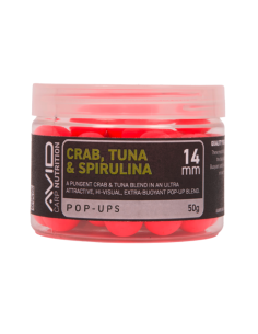 AVID Carp Crab, Tuna & Spirulina Pop-up - 14mm (Pink) плуващи топчета  - Поп-ъп  - AVID Carp