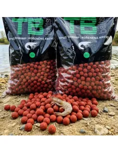 TB Baits Spice Shrimp 10kg люти протеинови топчета за захранване  - Протеинови топчета  - TB Baits 2