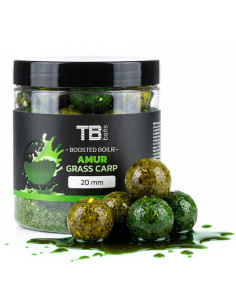 TB Baits Boosted Boilie Grass Carp 120 g - 20 mm протеинови топчета с дип  - Протеинови топчета  - TB Baits